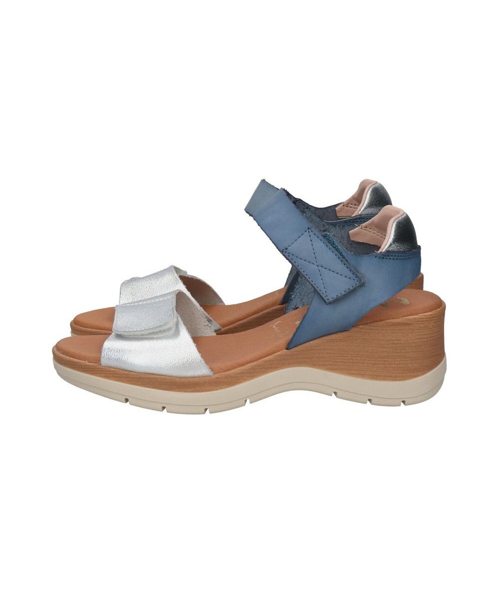 INTER-CHAUSSURES 【Marila】異素材コンビウエッジサンダル 