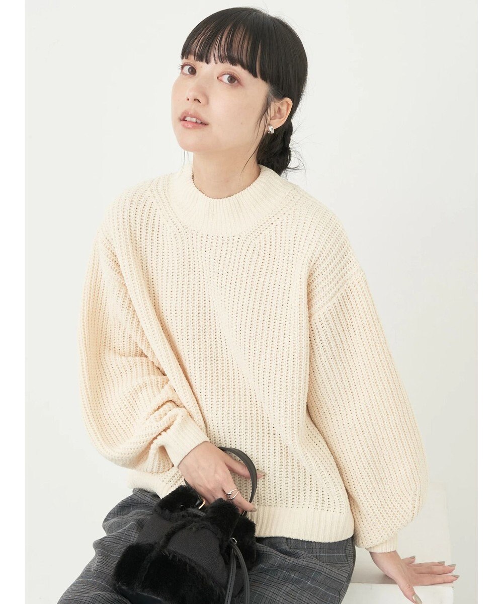 earth music&ecology マットベロアモールプルオーバー 