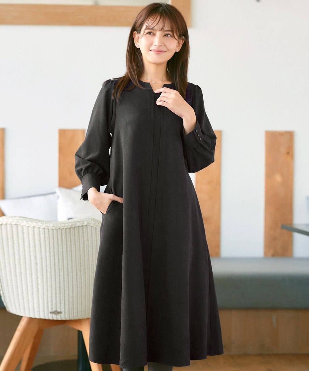 Tiaclasse 【洗える】ピーチスキンAラインワンピース 