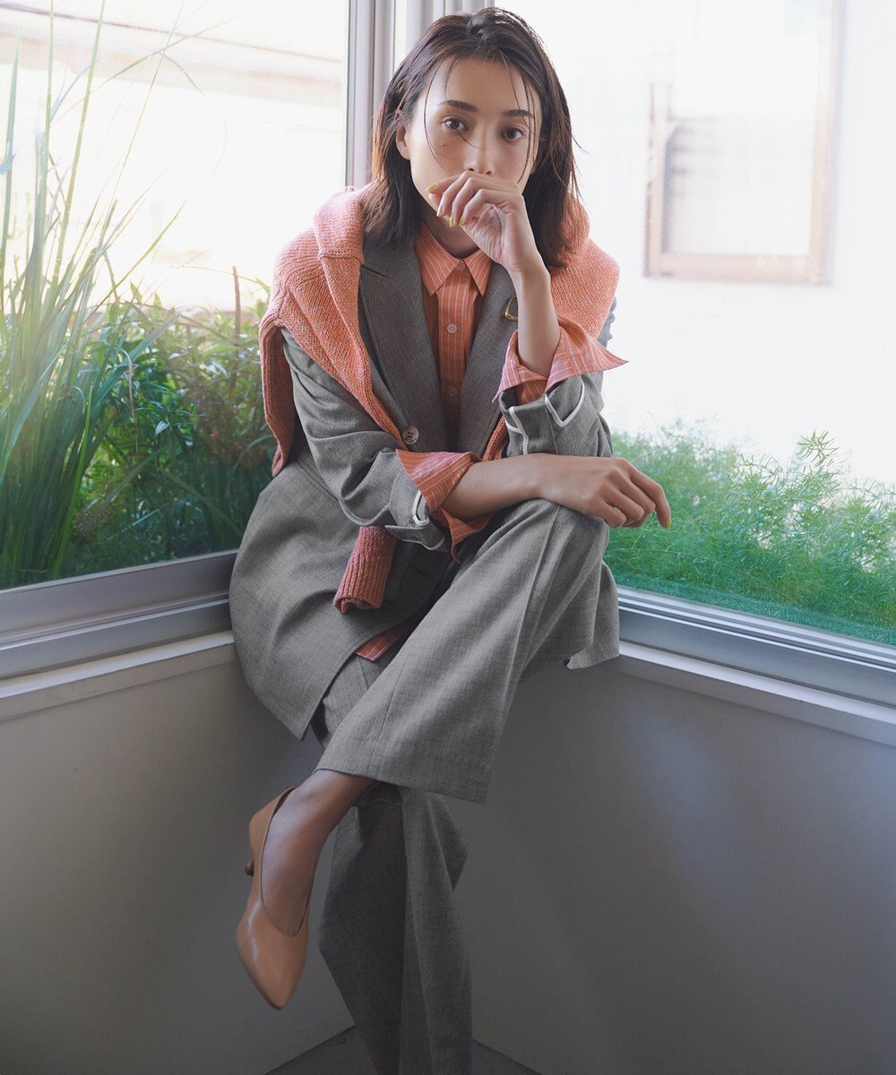 23区 S 【CLASSY.5月号掲載/洗える】CANCLINI ベーシック シャツ 