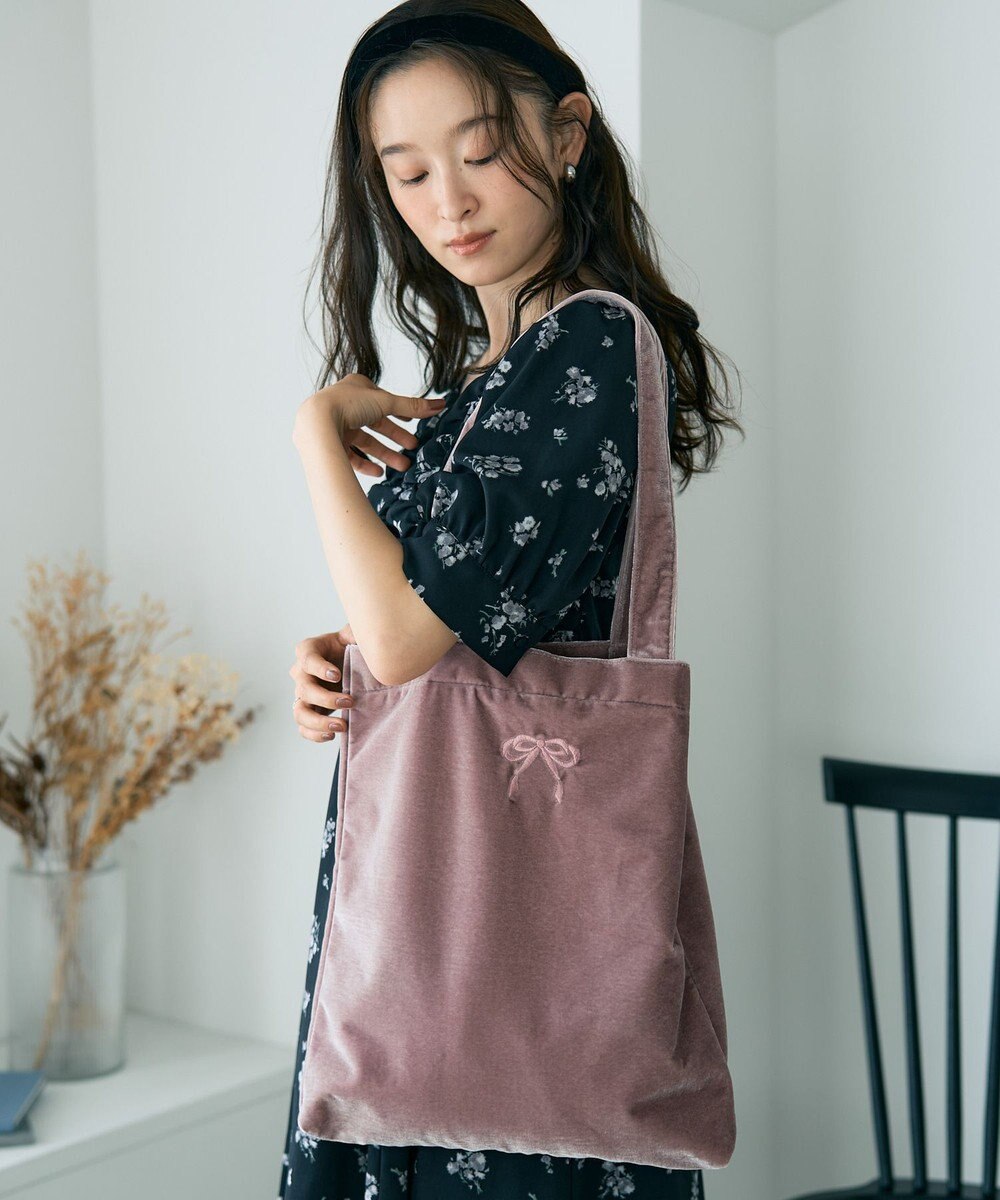 earth music&ecology 【WEB限定】ベロアトートバッグ 