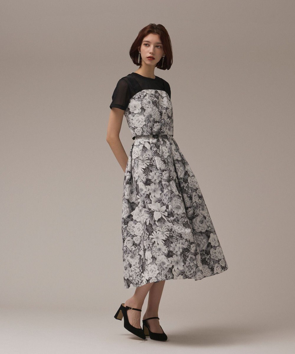 GRACE CONTINENTAL アンティークフラワータックスカート 