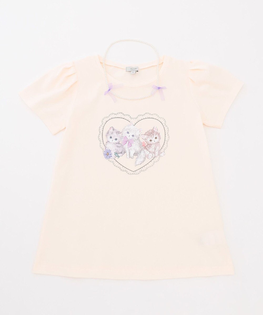 ANY KIDS ネックレス付き ネコTシャツ 