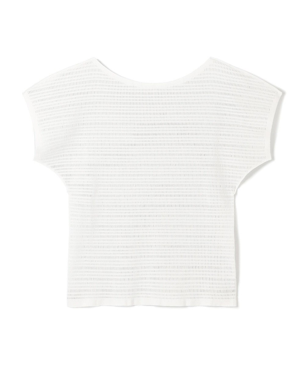 Chacott 【ノーソーイングニット】ボートネックメッシュTシャツ 