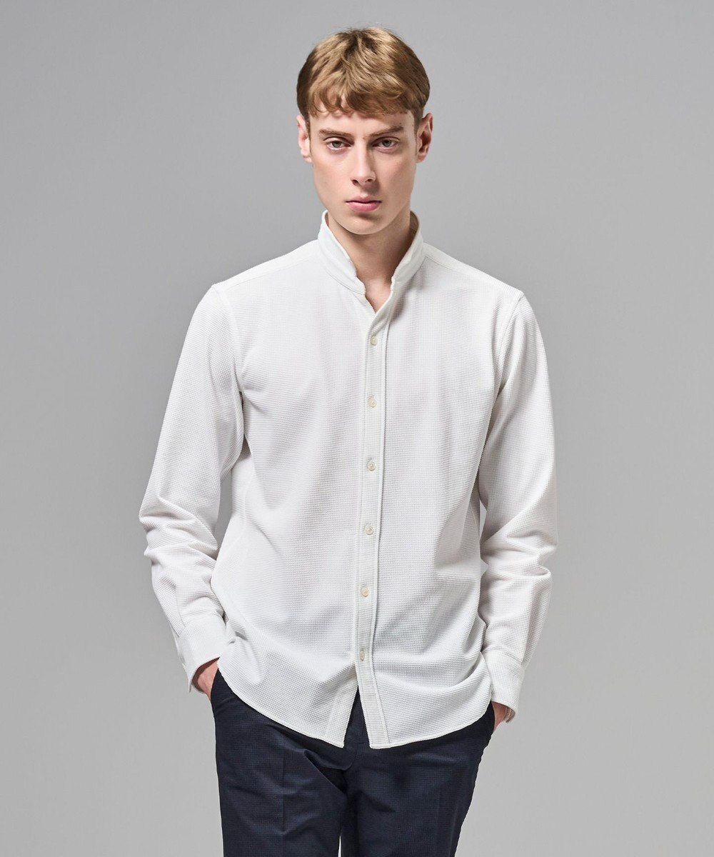 JOSEPH HOMME 【新素材】グリットタックジャージー　ウィングカラーシャツ 