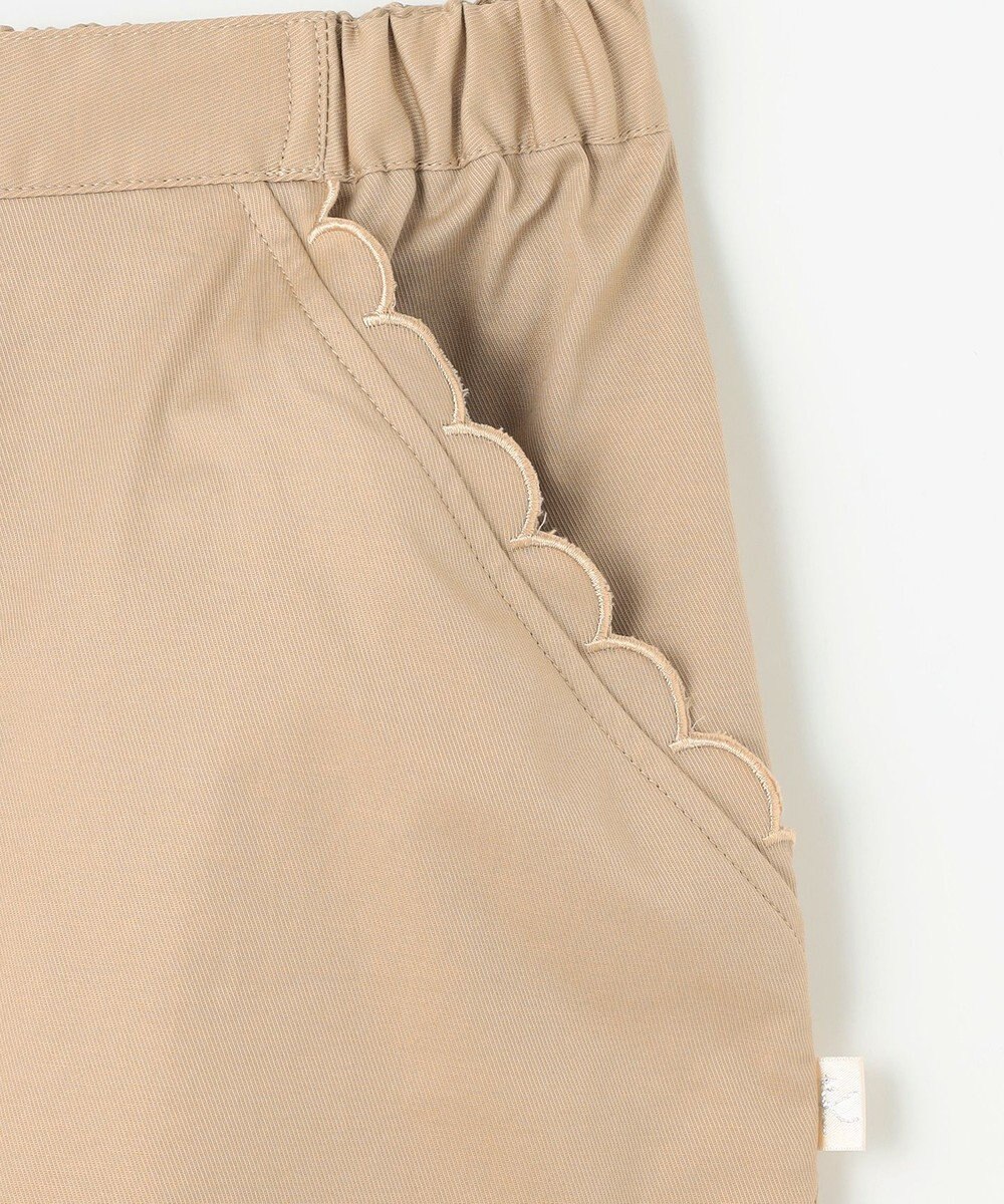 組曲 KIDS 【150-160㎝】スカラップポケット７分丈 パンツ 