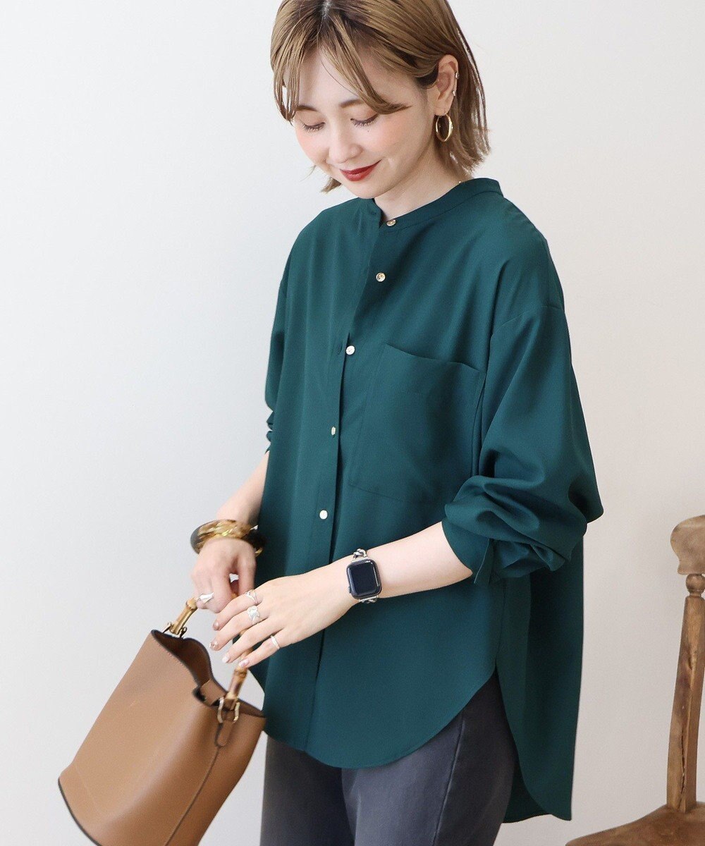 AMERICAN HOLIC 金ボタンバックシャンロングシャツ 