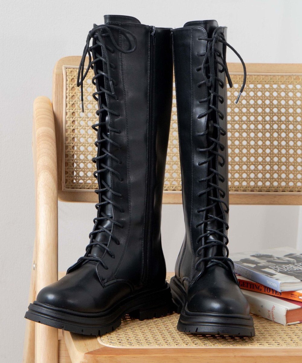 WEGO レースアップロングブーツ 
