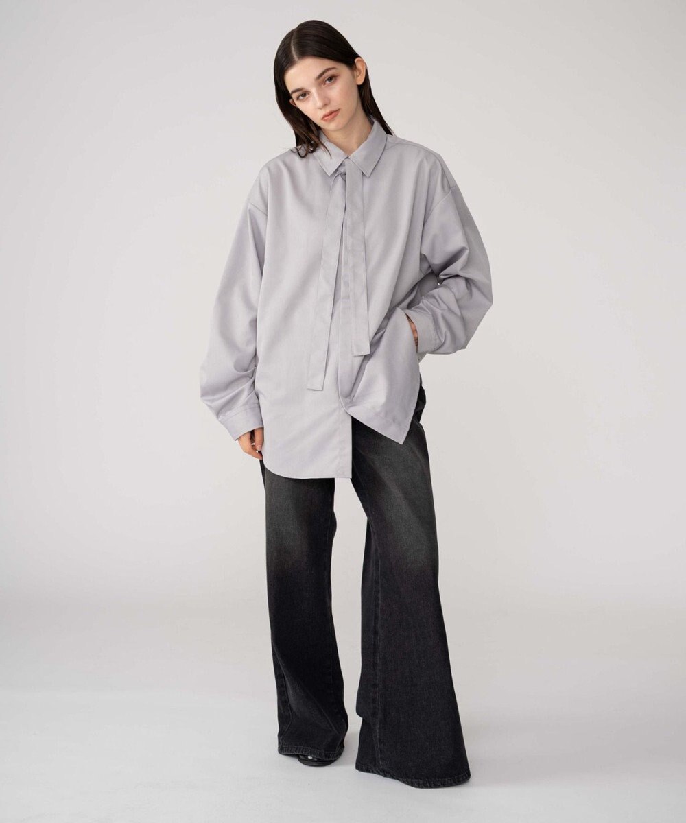 WEGO 【ユニセックス着用ITEM/MLサイズ展開】TRボウタイシャツ（LS） 