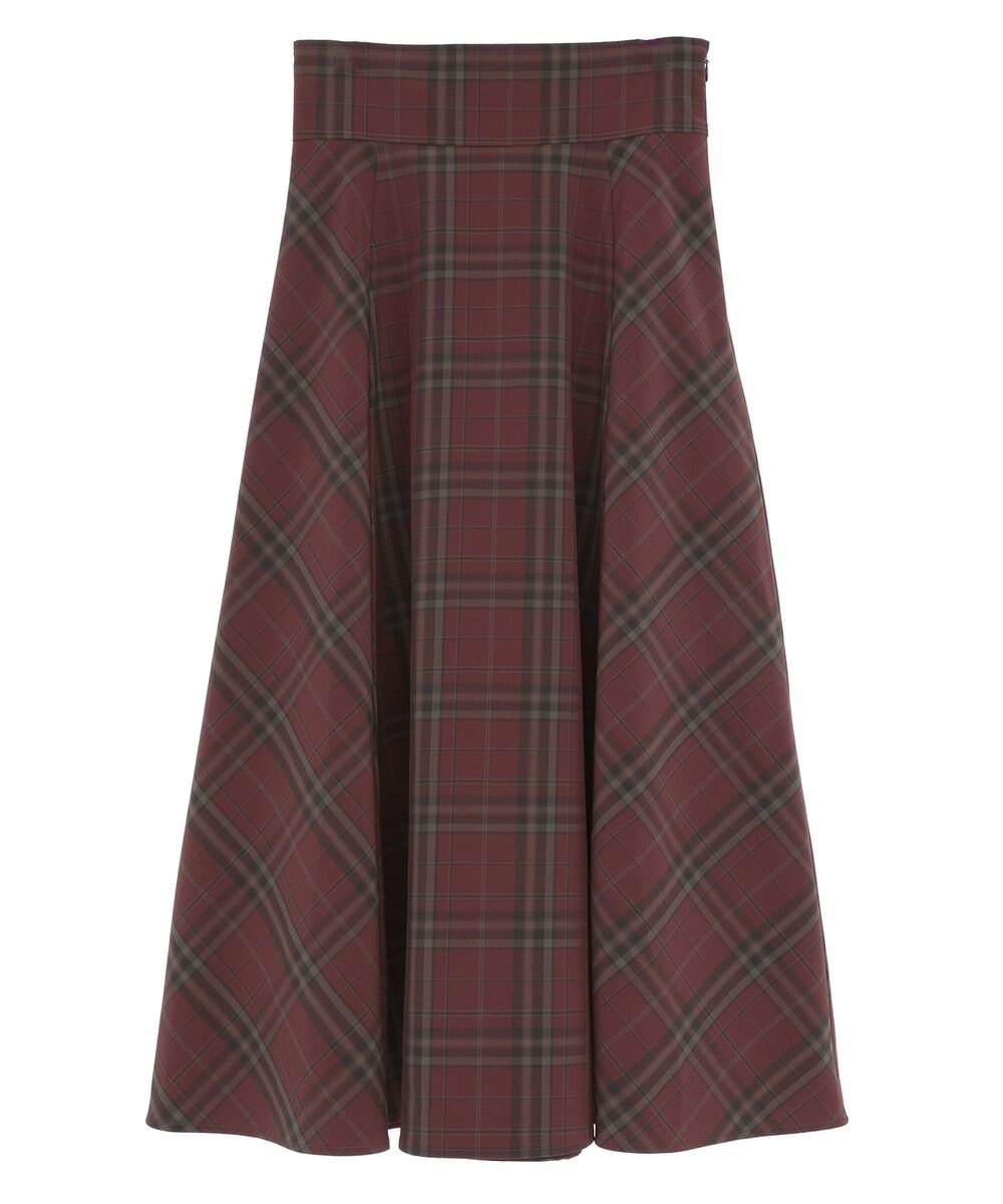 earth music&ecology バックレースアップチェックスカート 