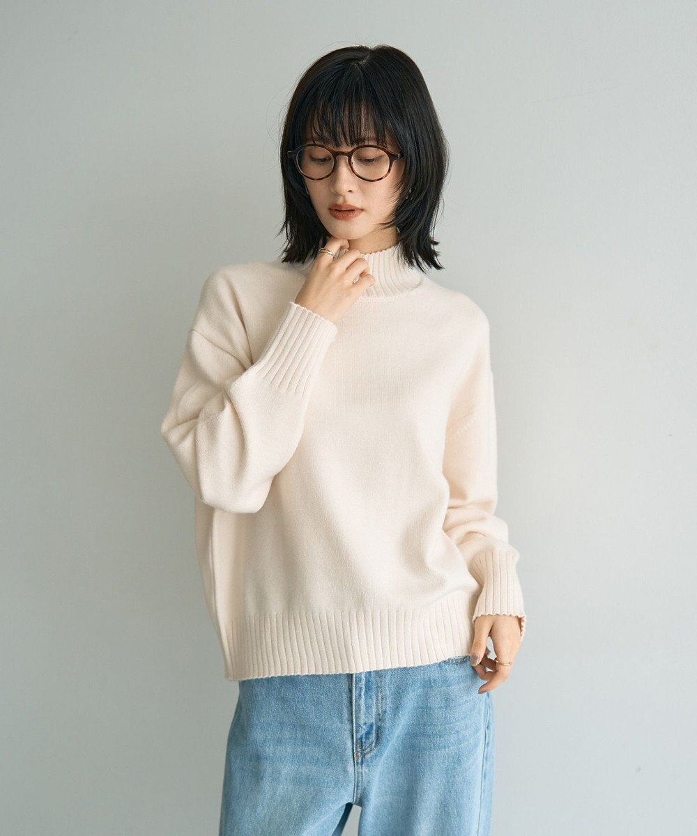 YECCA VECCA ワイドリブニット 