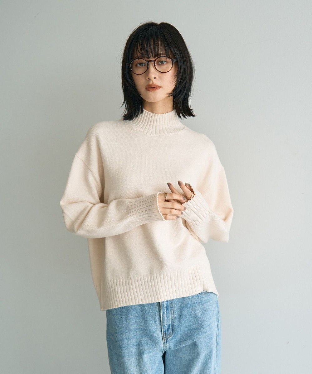 YECCA VECCA ワイドリブニット 