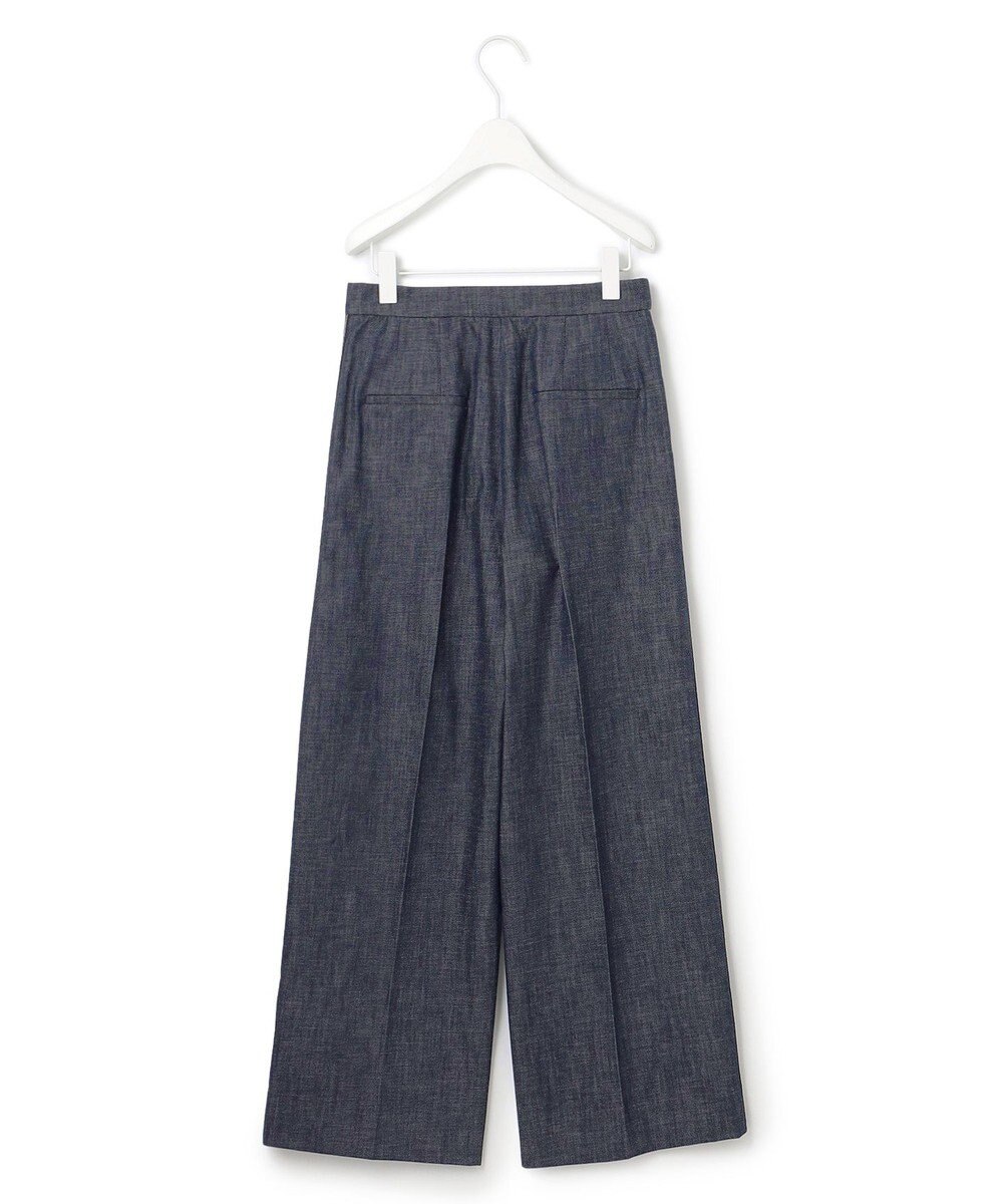 ICB 【洗える】 コットンリアクティブデニム ワイドストレートパンツ 