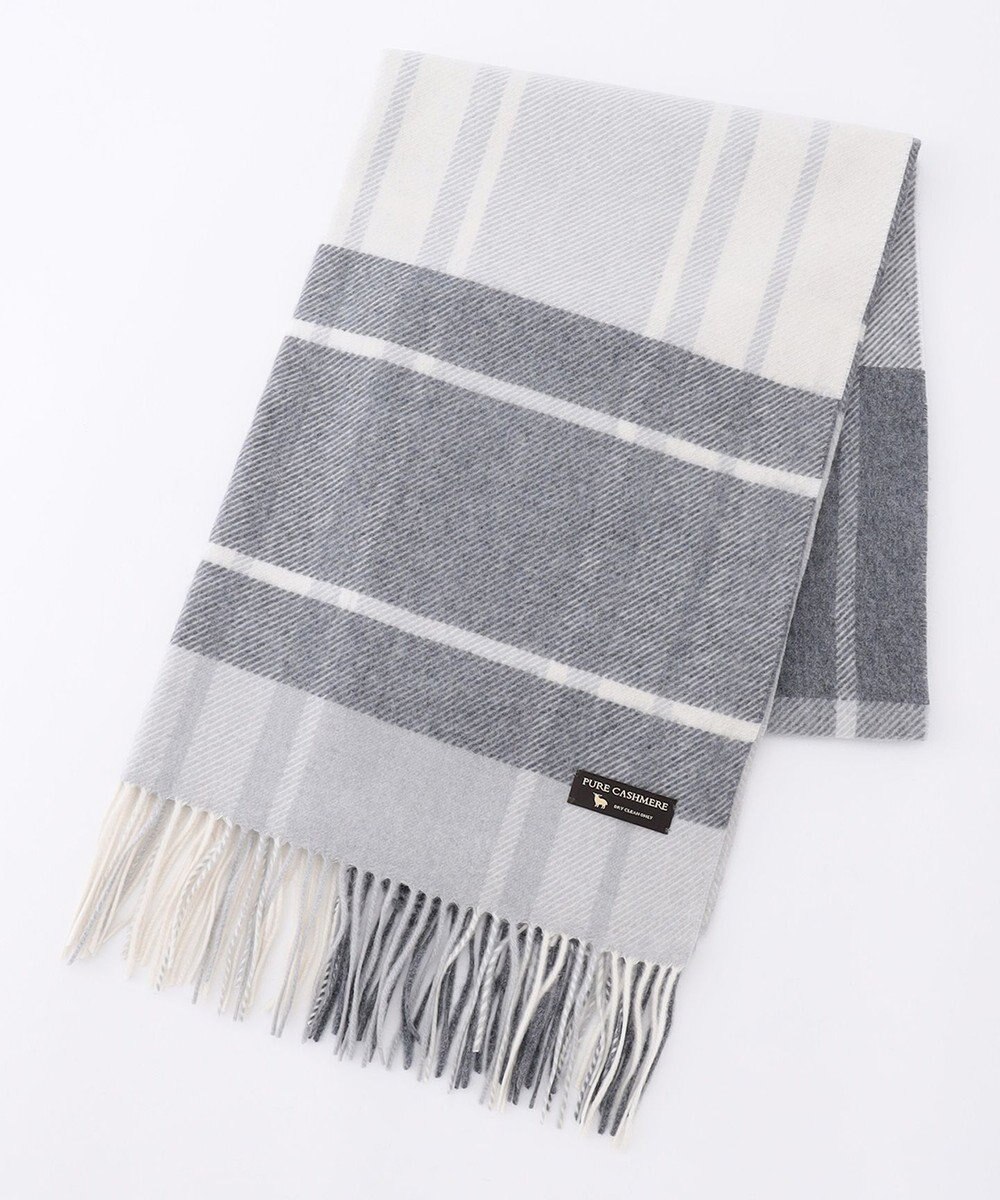 23区 カシミヤ チェック柄 ストール 