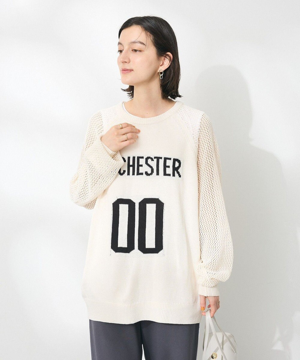 CRAFT STANDARD BOUTIQUE ロゴジャガードメッシュニットプルオーバー 