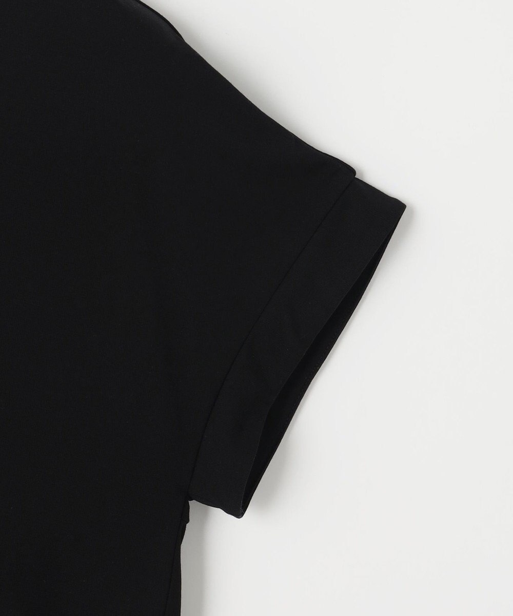 自由区 【XSサイズ~/洗える】ドレーピーポンチフレンチスリーブ カットソー 