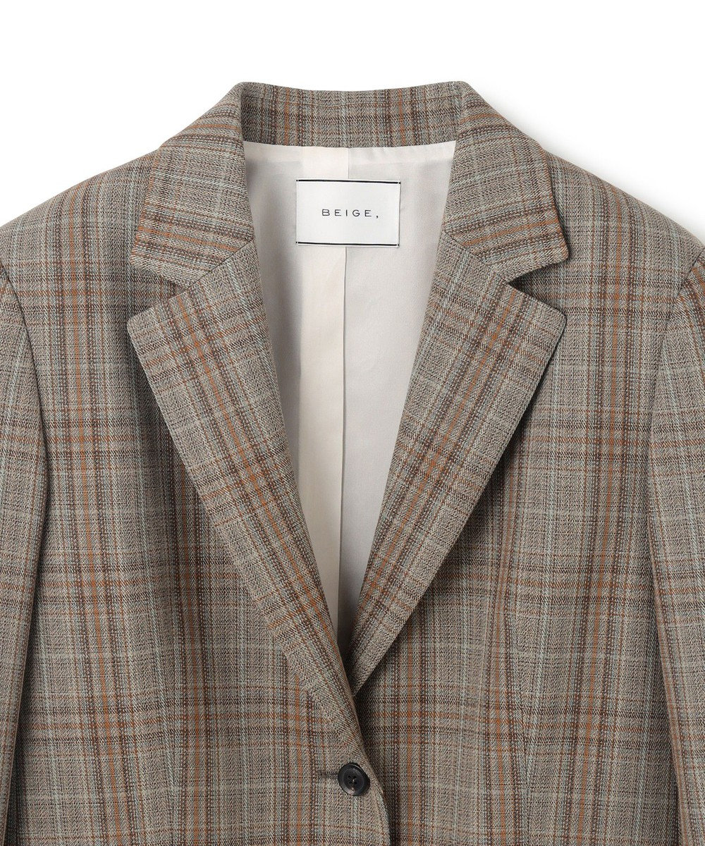 BEIGE， 【Oggi ８月号掲載】SELMA / チェックウールテーラードジャケット 