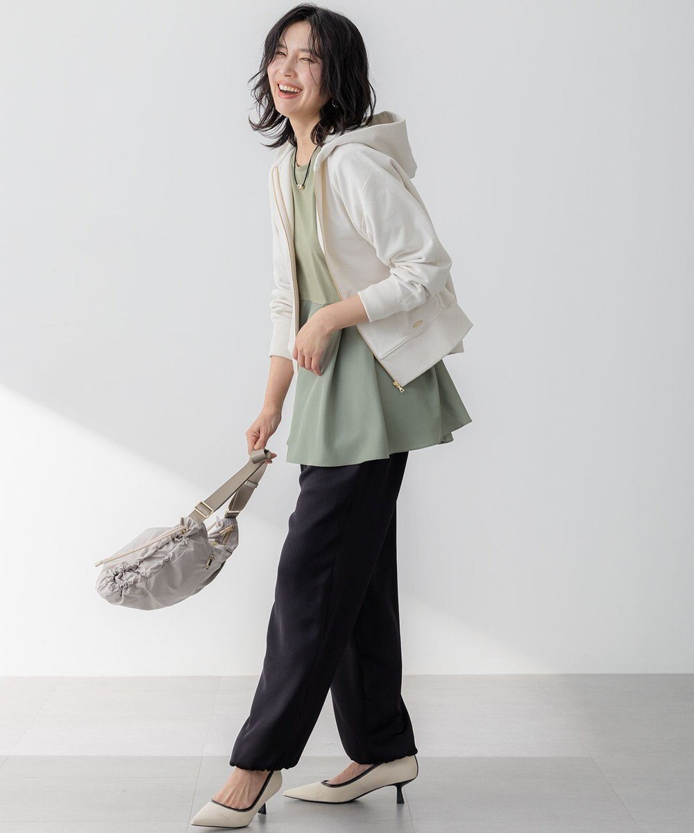 23区 【VERY3月号掲載/洗える】コットンテリー ジップアップ フーディー 