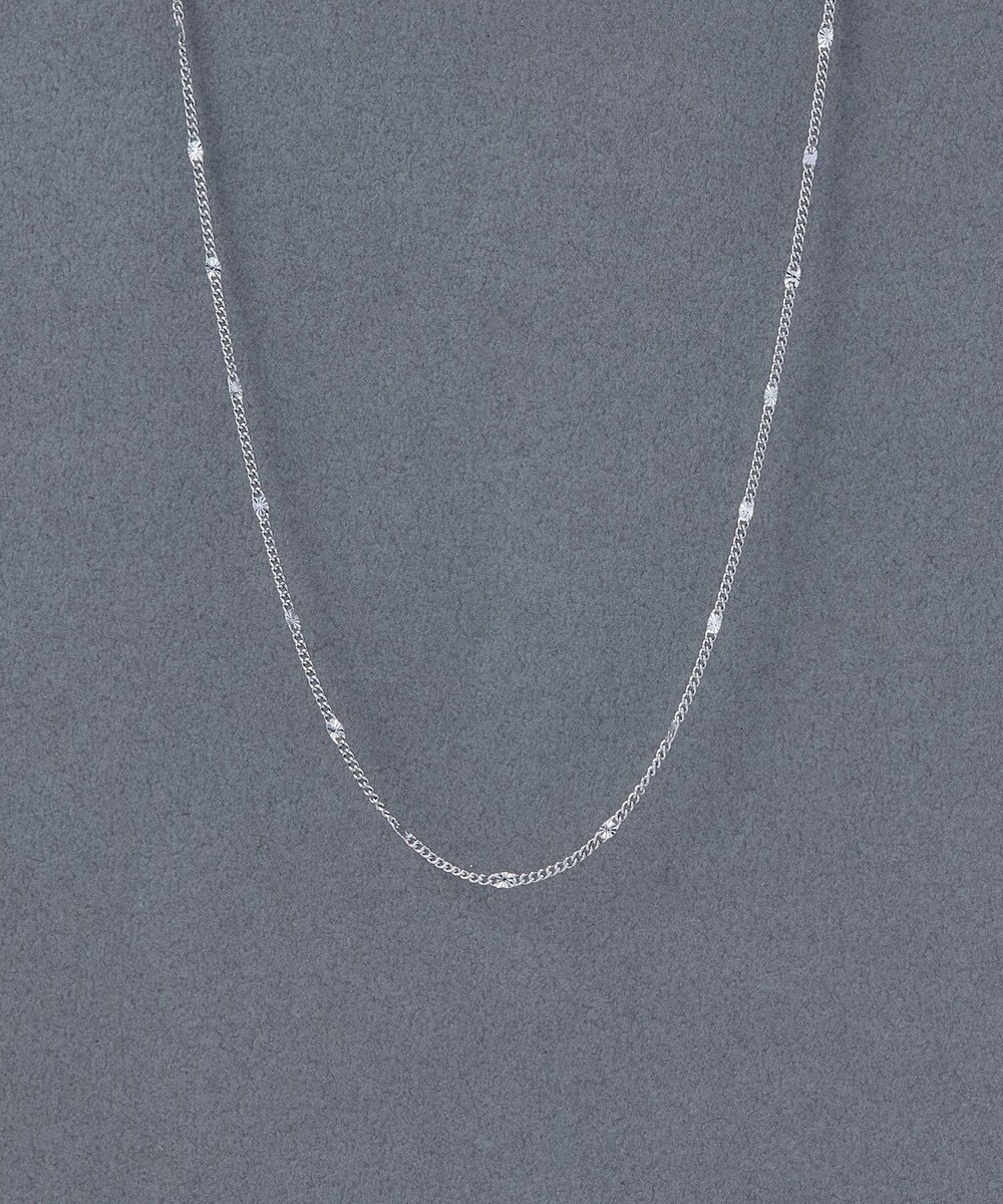 Phoebe 〈金属アレルギー対応〉ポイントチェーンステーションネックレス/シルバー 