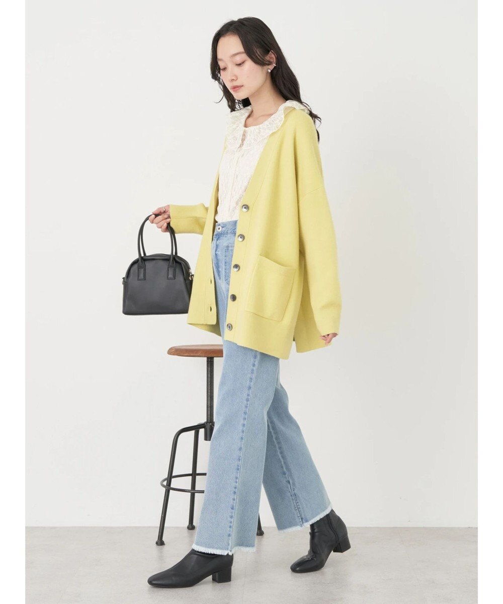 earth music&ecology フロントポケットフレアデニム 