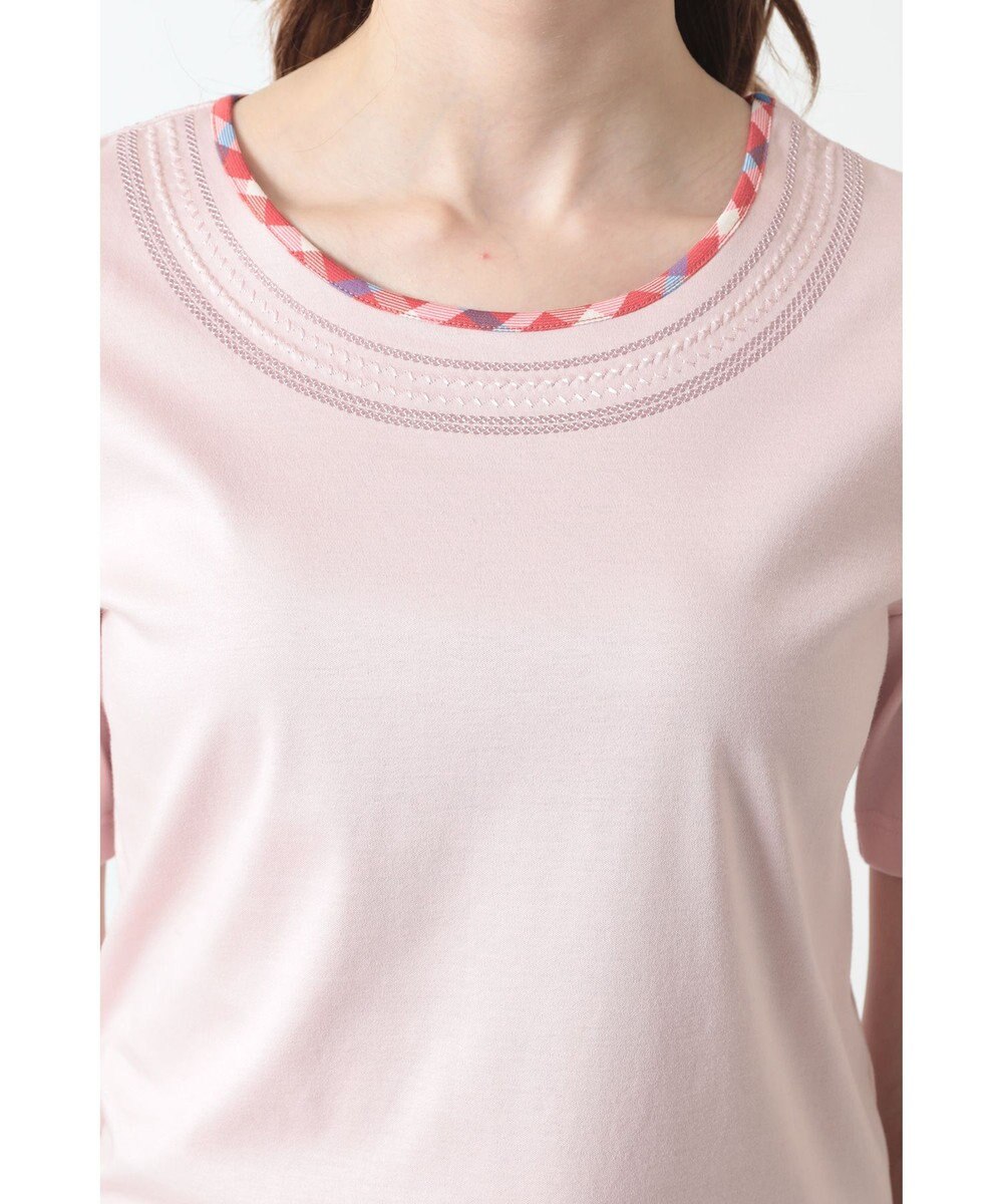 DAKS チェック スパンコール Tシャツ 