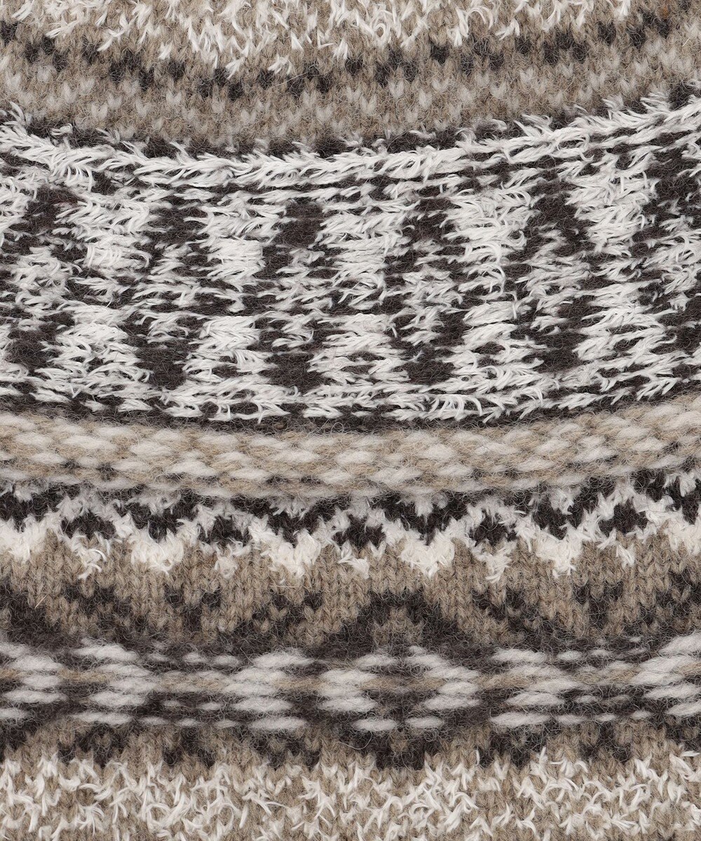 JOSEPH ABBOUD MOUNTAIN ラム×モールジャカード ニットキャップ 