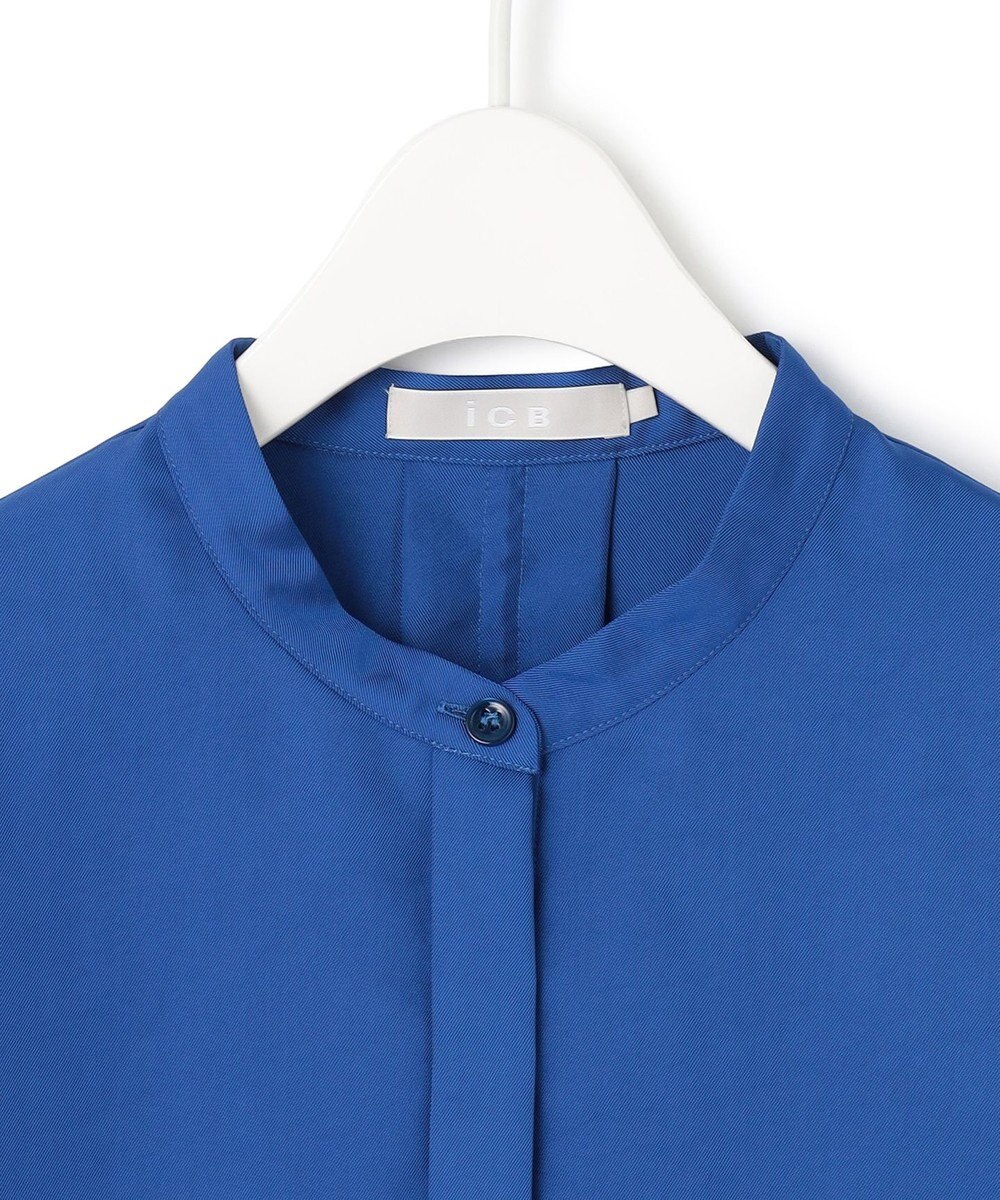 ICB L 【WEB限定・接触冷感・速乾・洗える】シルキーツイル 半袖クロップドシャツ 