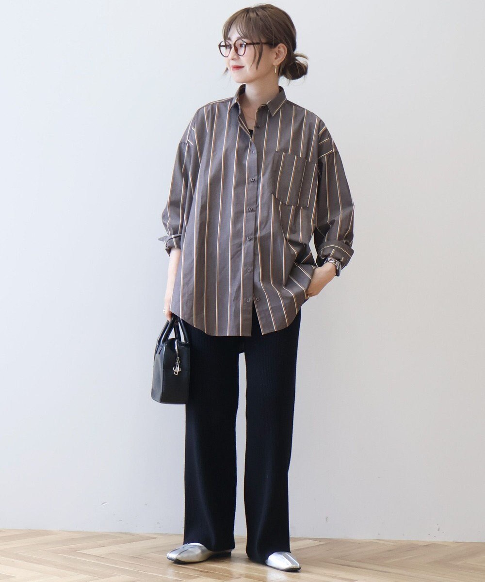 AMERICAN HOLIC ドビーストライプロングシャツ 