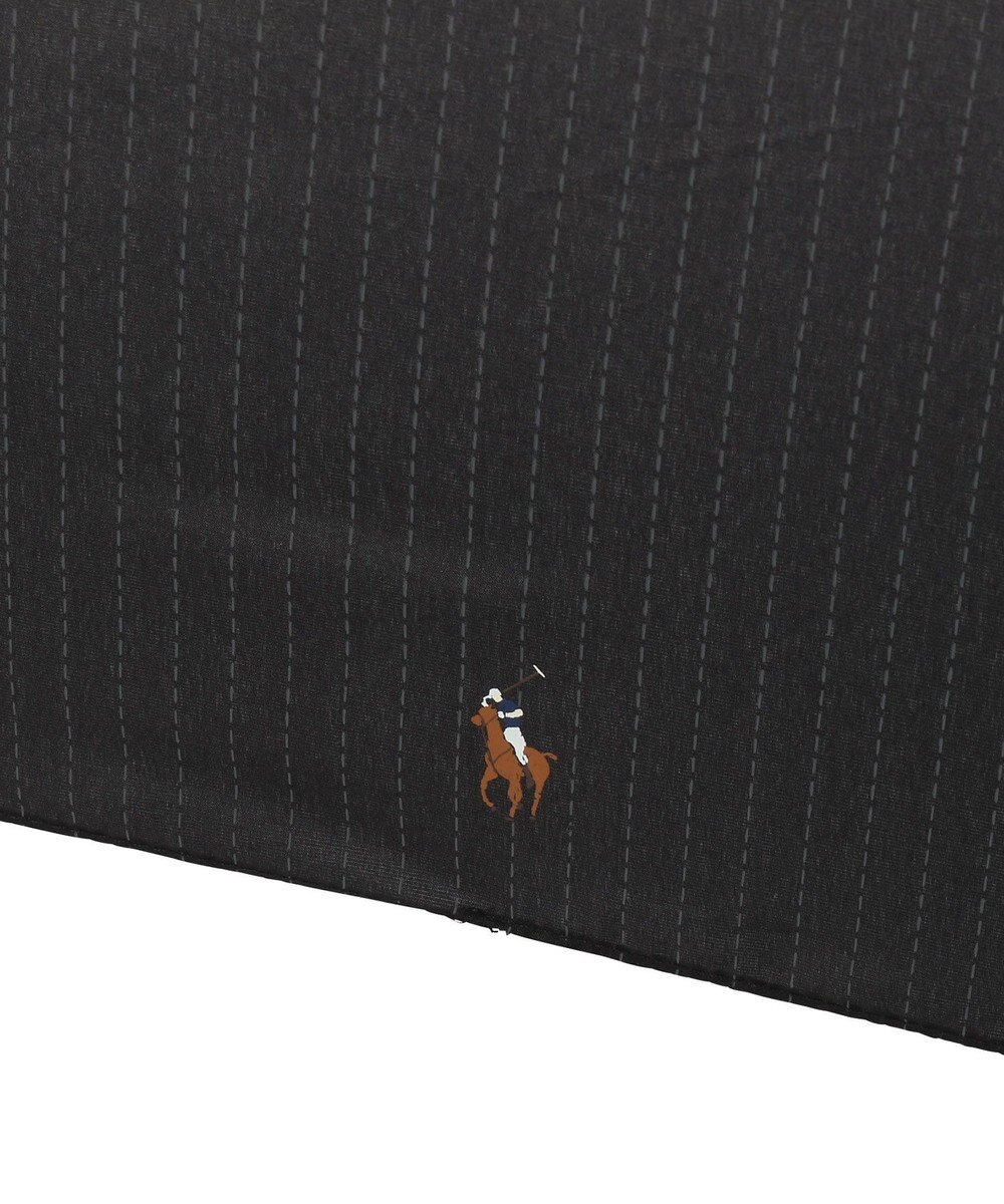 MOONBAT 【自動開閉】POLO RALPH LAUREN 折りたたみ傘  メンズ ストライプ ワンポイント刺繍 大きめ60cm 