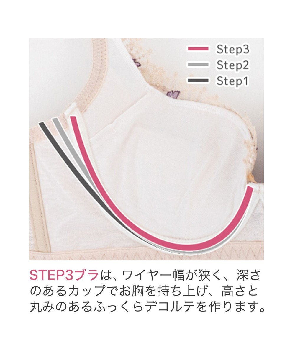 BRADELIS New York 【BRADELIS New York / 育乳STEP3 持ち上げる】ヴィオラステップ3ブラ23A1 美胸 谷間メイクする補正ブラ 