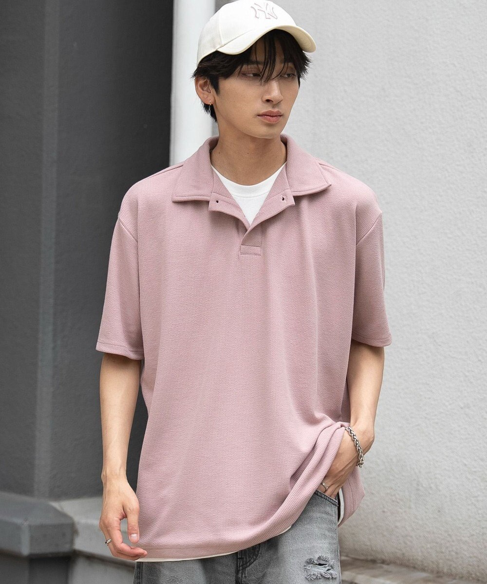 WEGO 【ユニセックス着用ITEM】フェイクレイヤードニットポロシャツ（SS） 