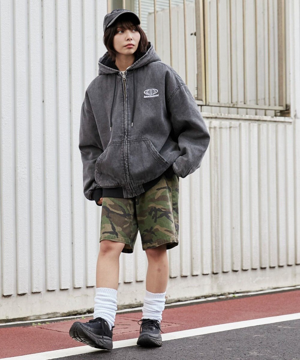 WEGO 【ユニセックス着用ITEM】ワーカーズボアフードブルゾン 