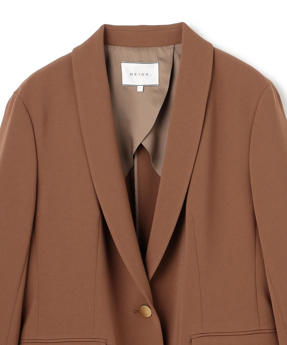 BEIGE， 【VERY NaVY掲載】GYPSUM / シルキータッチ ショールカラージャケット 