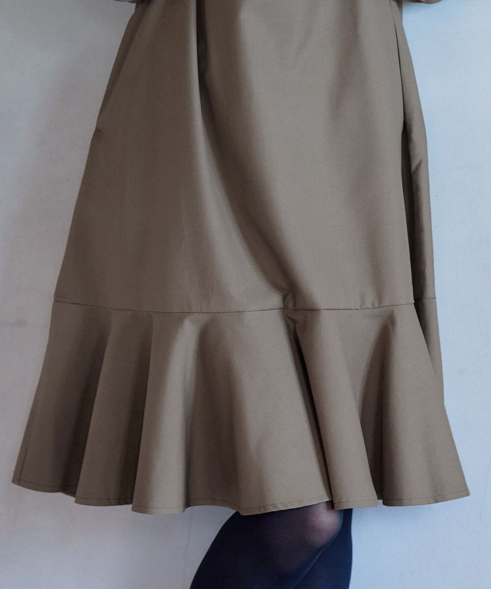 Tiaclasse L 裾フレアパフスリーブワンピース 