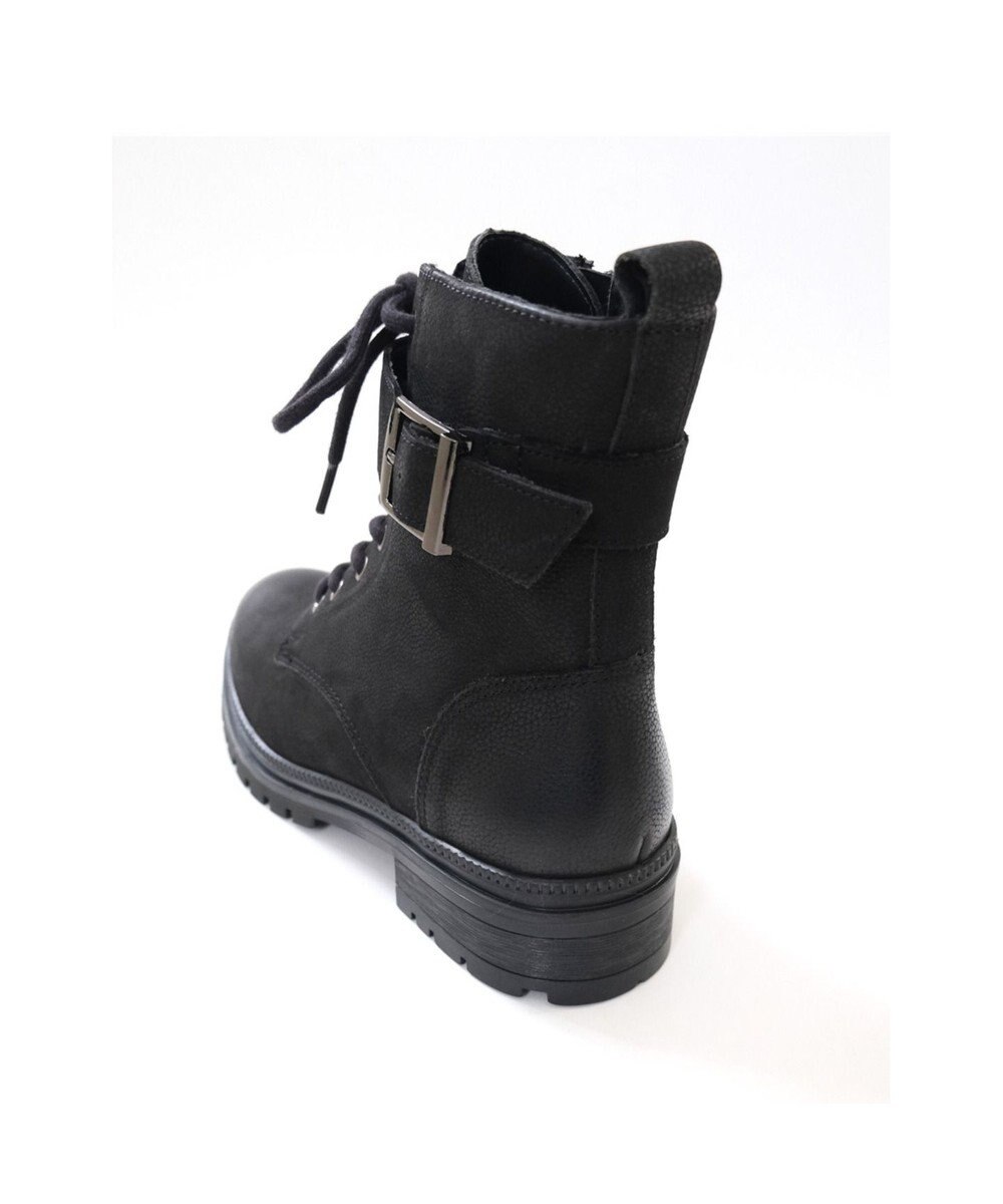 Pointer 本革 足首ベルトレースアップブーツ 