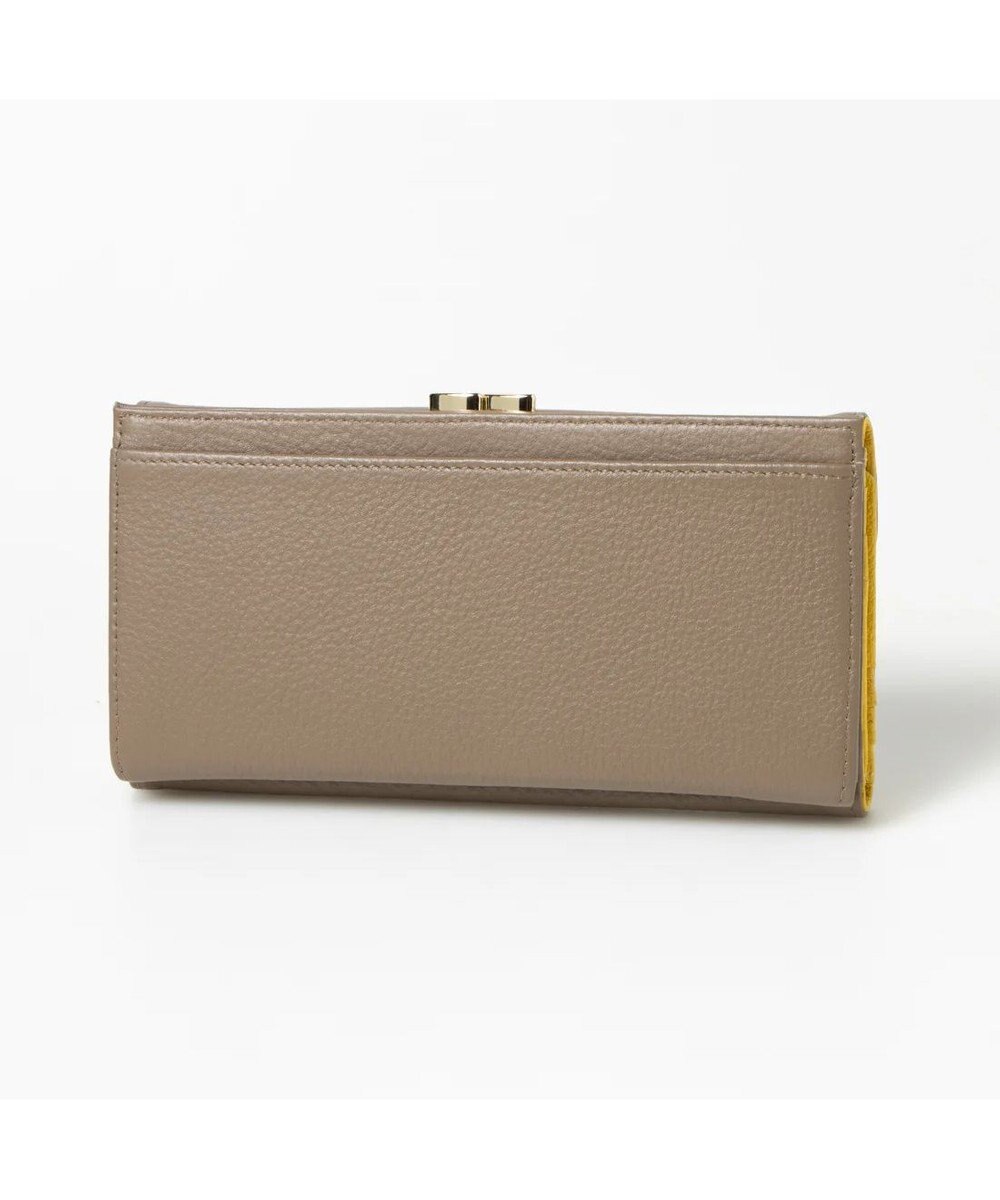 UNBILLION perche カラーコンビレザーかぶせ外がま口長財布 