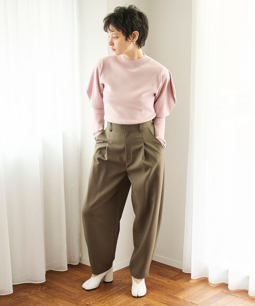 #Newans 【洗える】スクエアショルダーポイントニット 