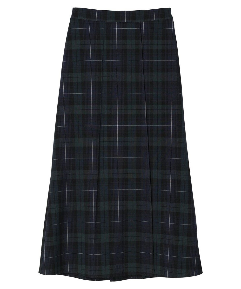 Green Parks きれいシルエットチェック裾フレアスカート 