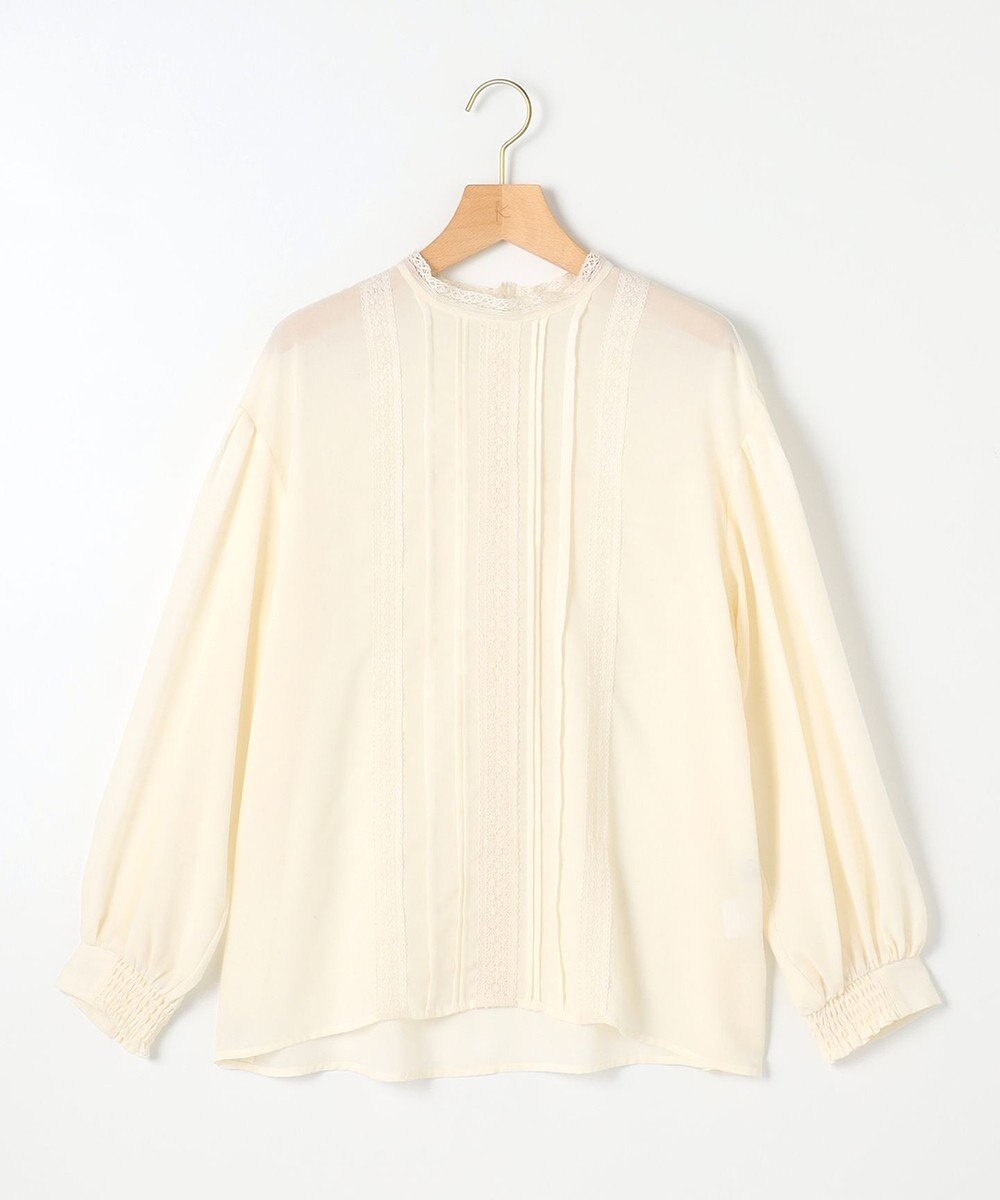 組曲 L 【洗える】シフォンツイルレース ブラウス 