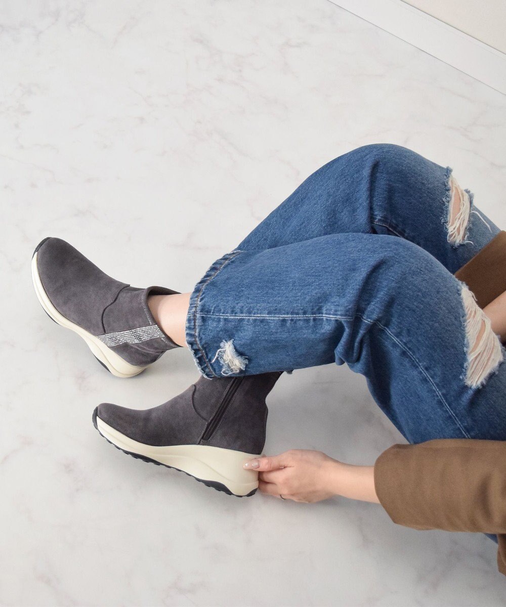 Bridget Birkin 【Bridget Birkin】ラインストーンハイカットスニーカーブーツ 