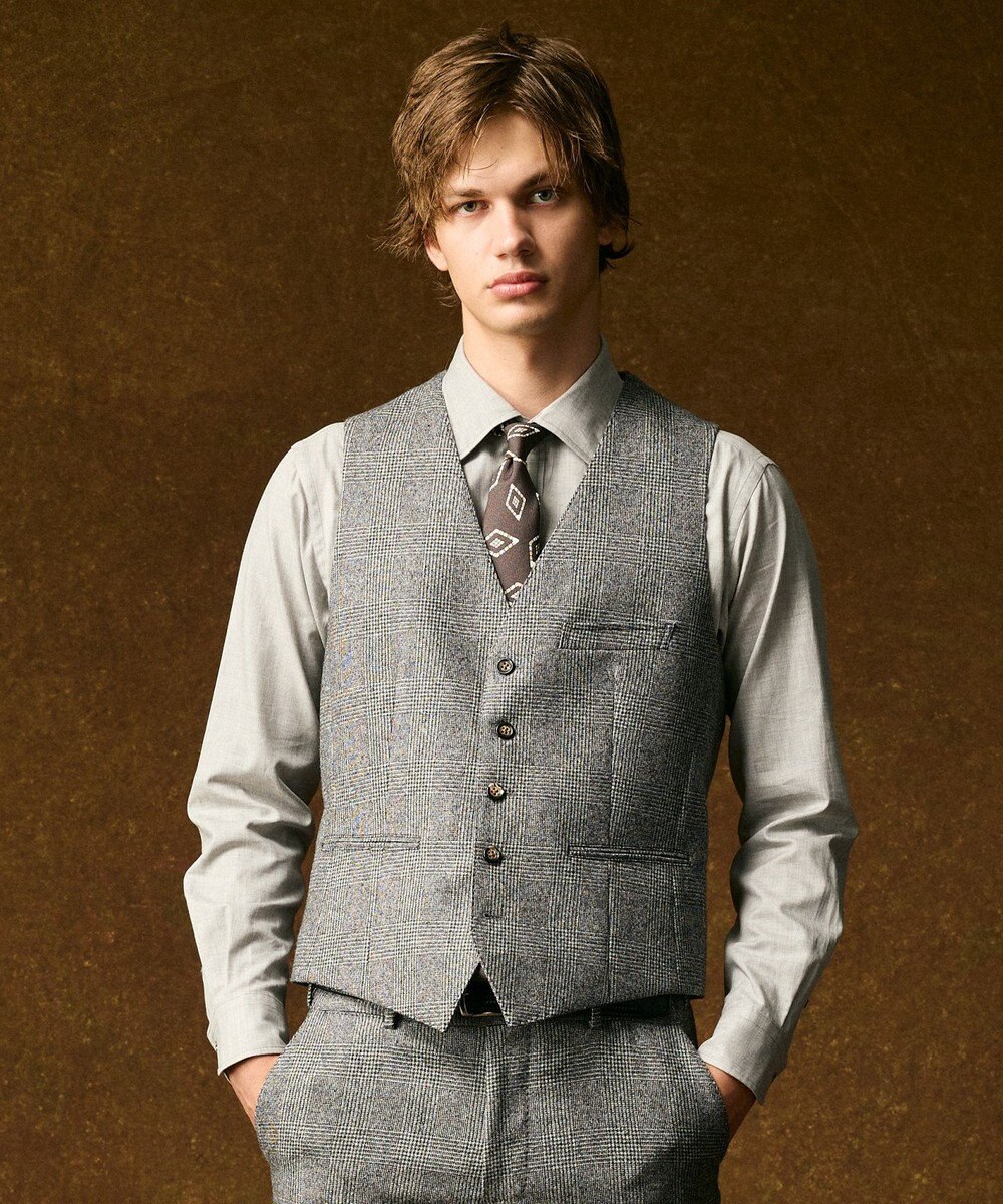 JOSEPH ABBOUD 【イタリア素材・日本縫製】ランダムスクエアプリント ネクタイ 