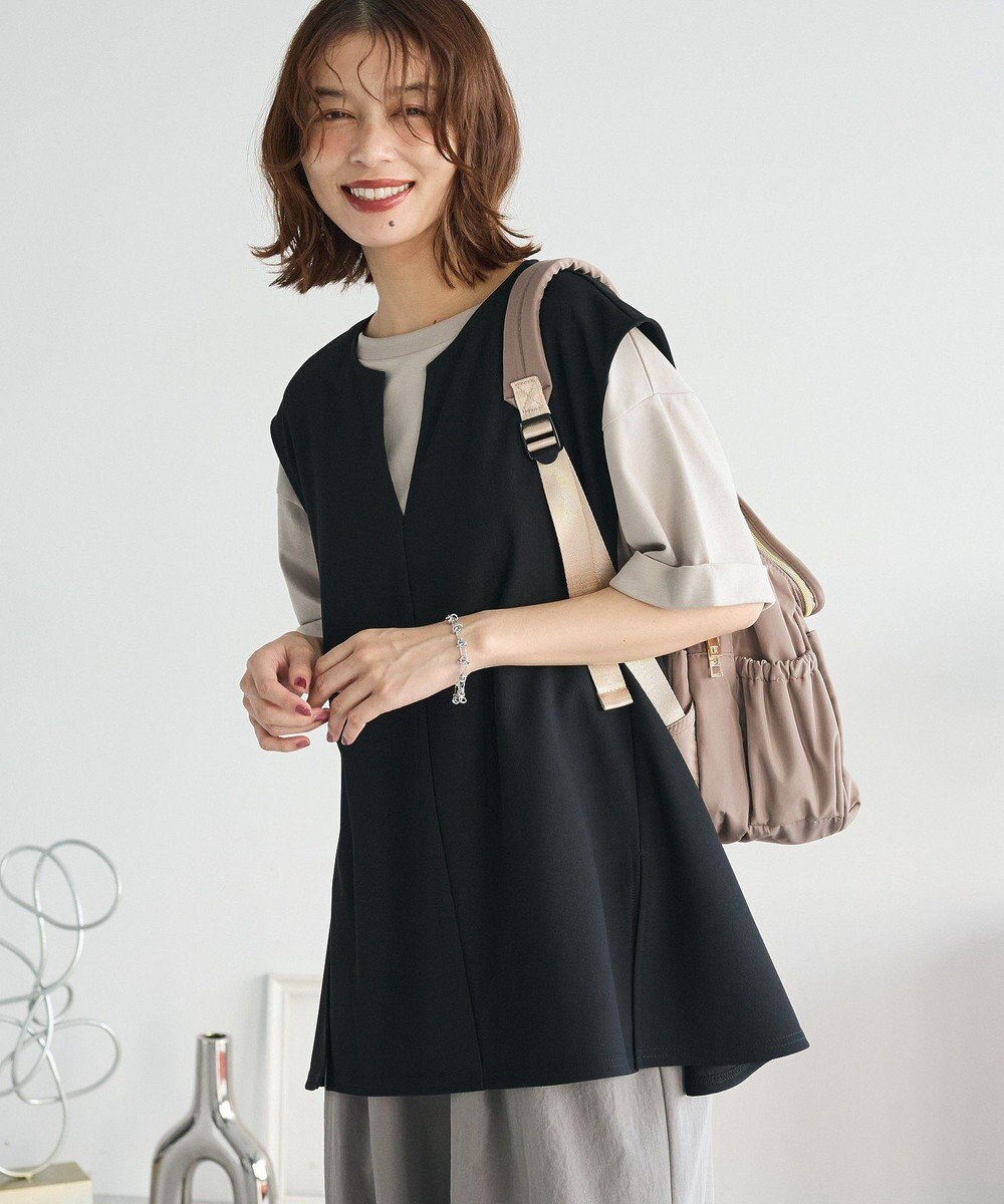 Green Parks リップルフレアベスト 