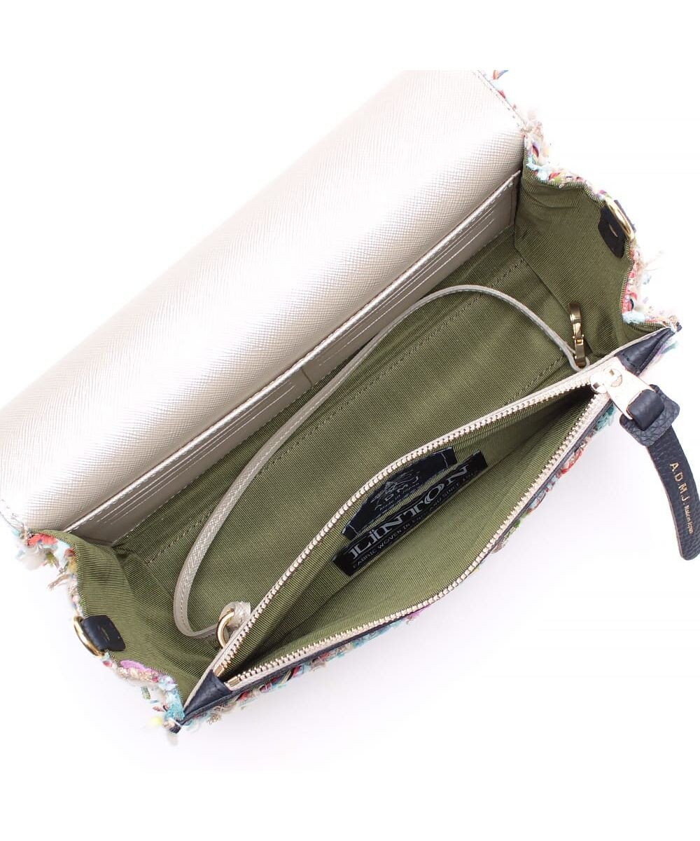 A.D.M.J. ファンシーツイードクラッチショルダー 