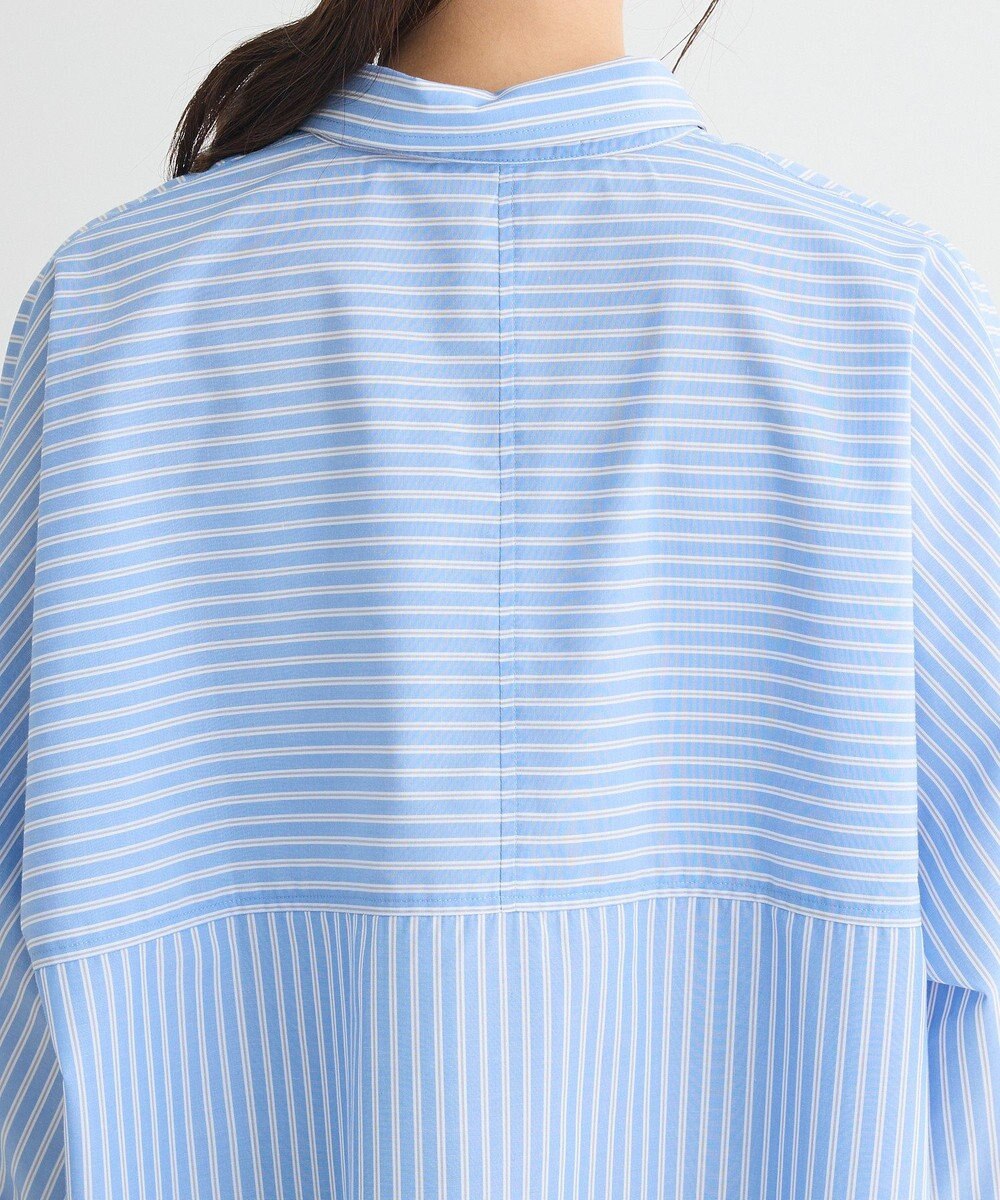 Green Parks イージーケアストライプシャツ 