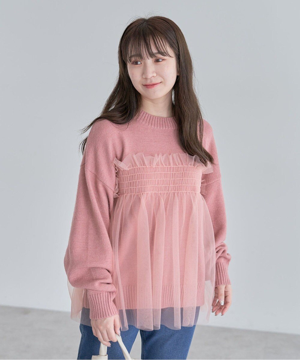 Green Parks ・ＡＮＤＳＥＡＲＣＨ　チュールレイヤードニット 