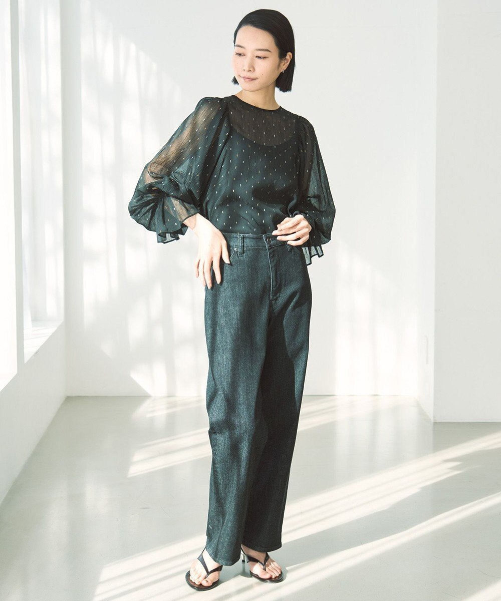 UNFILO 【UNFILO DENIM】撥水ストレッチ テーパードデニム 