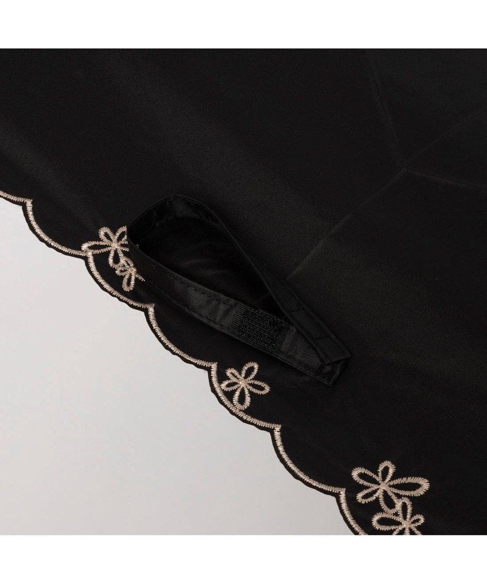 UNBILLION カシュネ cachenez /【晴雨兼用　日傘　UVカット率・遮光率100％生地使用 】PUプチフラワー刺繍ミニ折りたたみ傘 