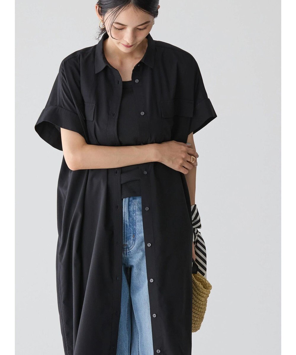 AMERICAN HOLIC 接触冷感＋ＵＶカットＷポケットシャツワンピース 