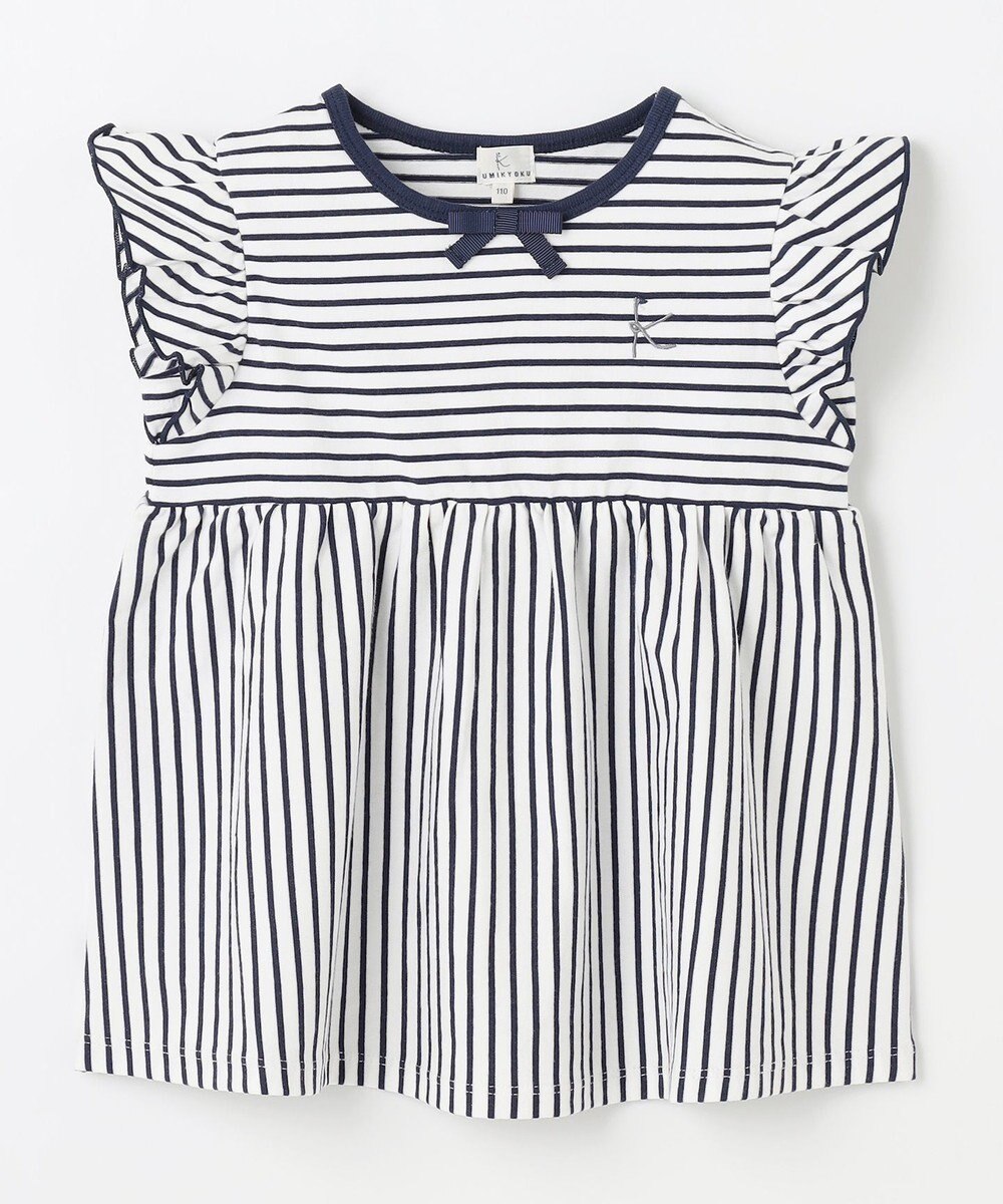 組曲 KIDS 【UVケア】【110-140㎝】マリンボーダー チュニック 