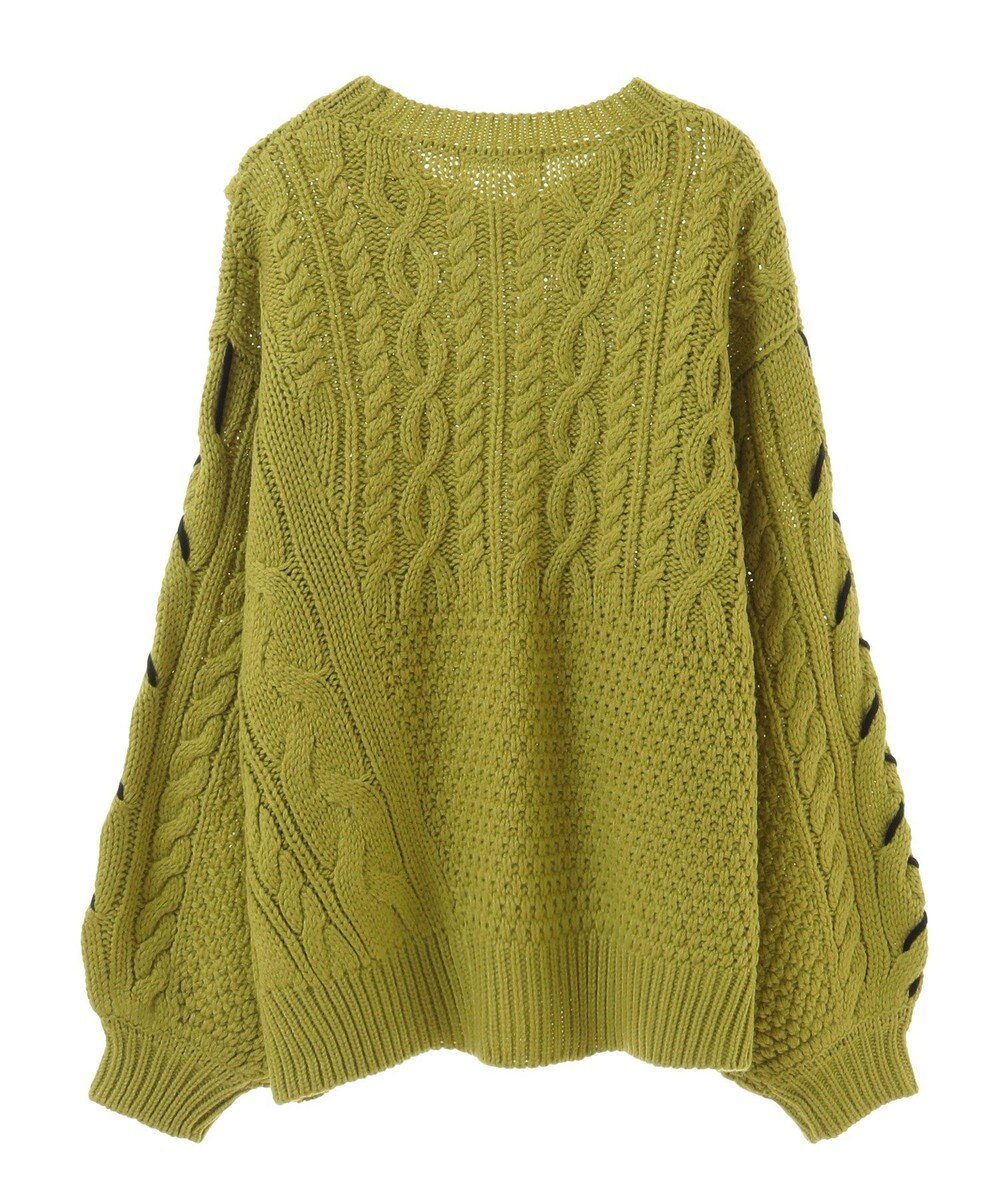 Green Parks 変形ケーブルニットプルオーバー 
